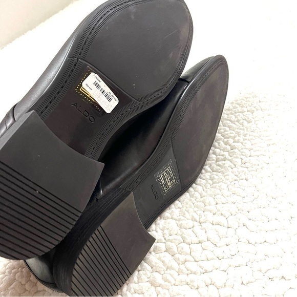 Aldo Ancede Leather Dark Brown & Black Lace Up Almond Toe Dress Shoes Size 12 - Picture 13 of 14